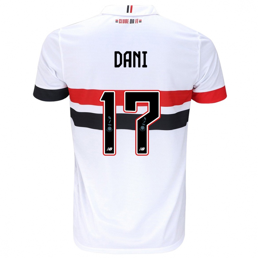 Kids Football Dani #17 White Red Black Home Jersey 2024/25 T-Shirt Australia