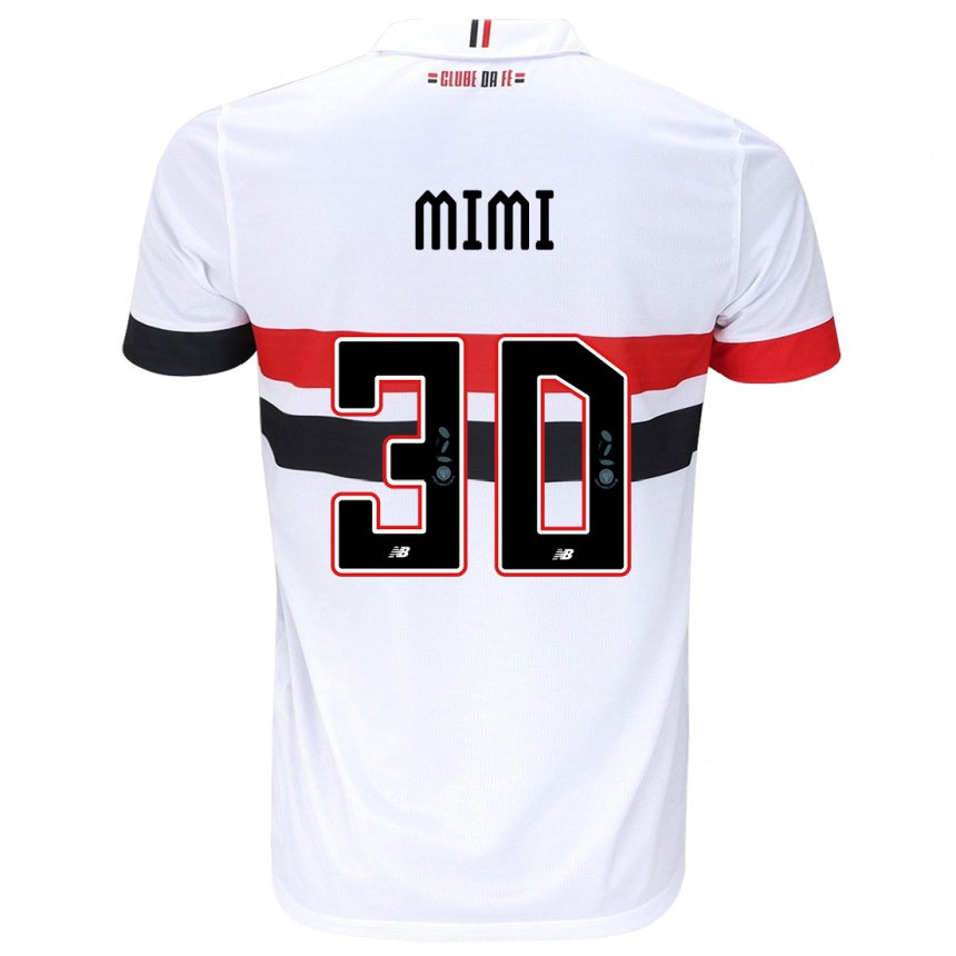 Kids Football Mimi #30 White Red Black Home Jersey 2024/25 T-Shirt Australia