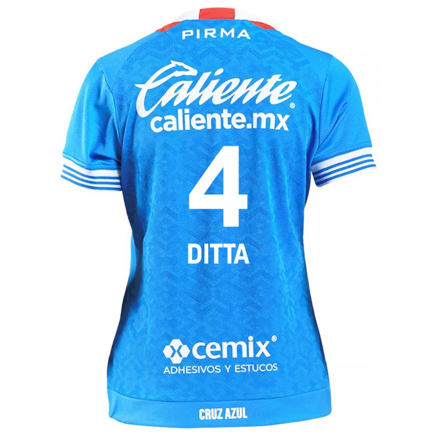 Kids Football Willer Ditta #4 Sky Blue Home Jersey 2024/25 T-Shirt Australia