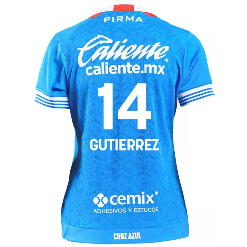 Kids Football Alexis Gutiérrez #14 Sky Blue Home Jersey 2024/25 T-Shirt Australia