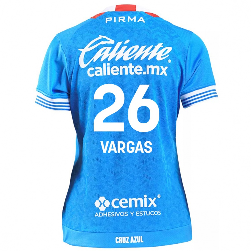 Kids Football Carlos Vargas #26 Sky Blue Home Jersey 2024/25 T-Shirt Australia