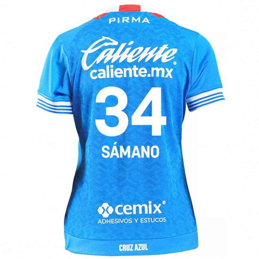 Kids Football Leonardo Sámano #34 Sky Blue Home Jersey 2024/25 T-Shirt Australia