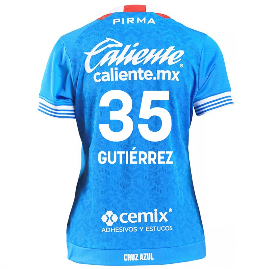 Kids Football Luis Gutiérrez #35 Sky Blue Home Jersey 2024/25 T-Shirt Australia