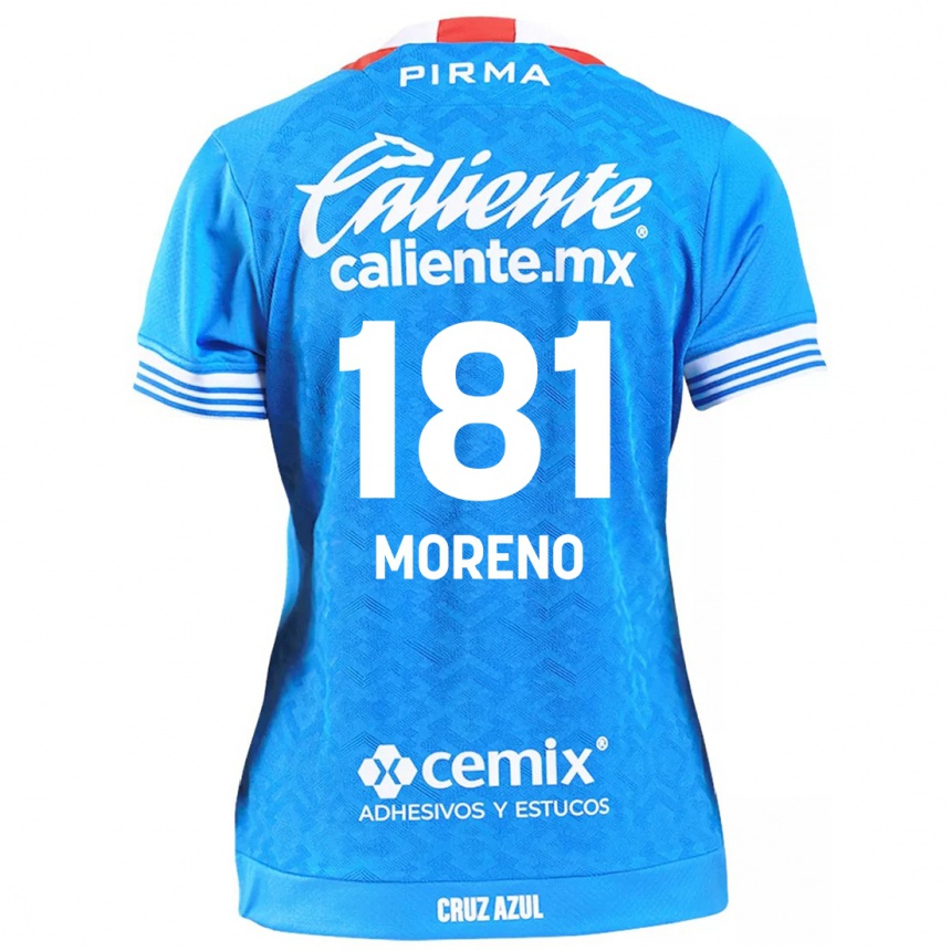 Kids Football Roberto Moreno #181 Sky Blue Home Jersey 2024/25 T-Shirt Australia