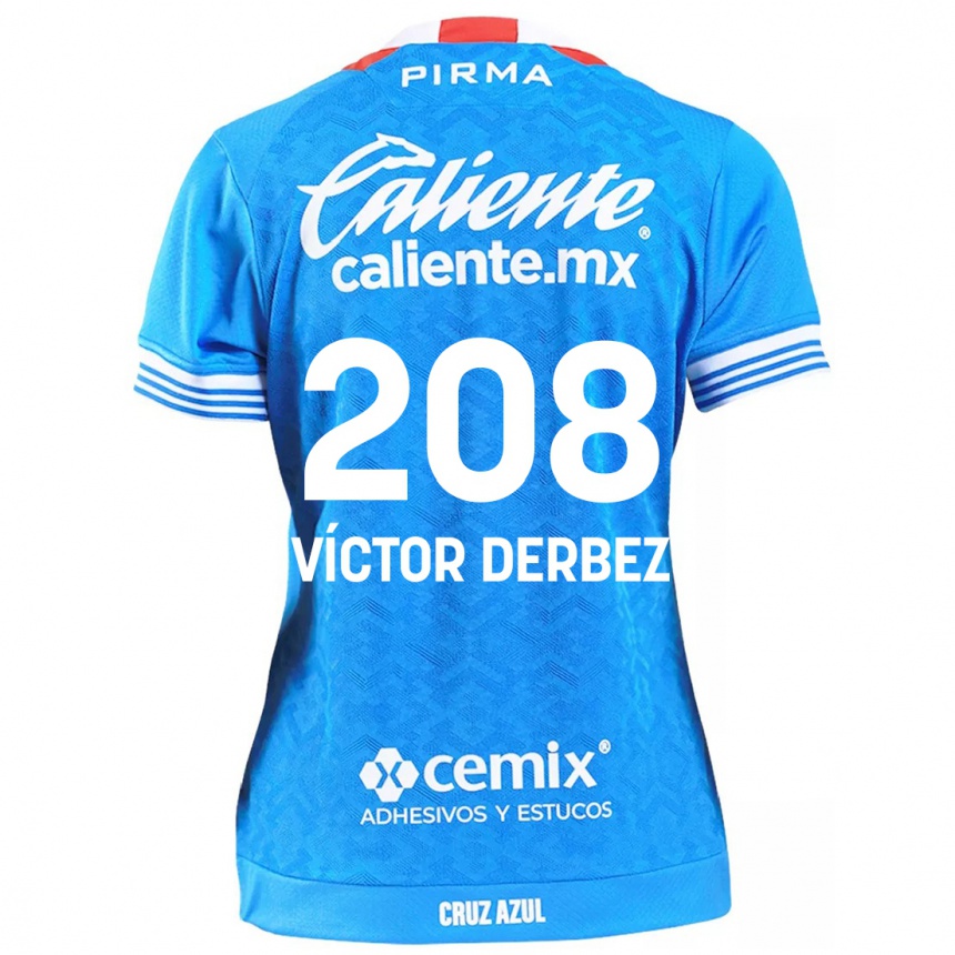 Kids Football Louis Víctor Derbez #208 Sky Blue Home Jersey 2024/25 T-Shirt Australia