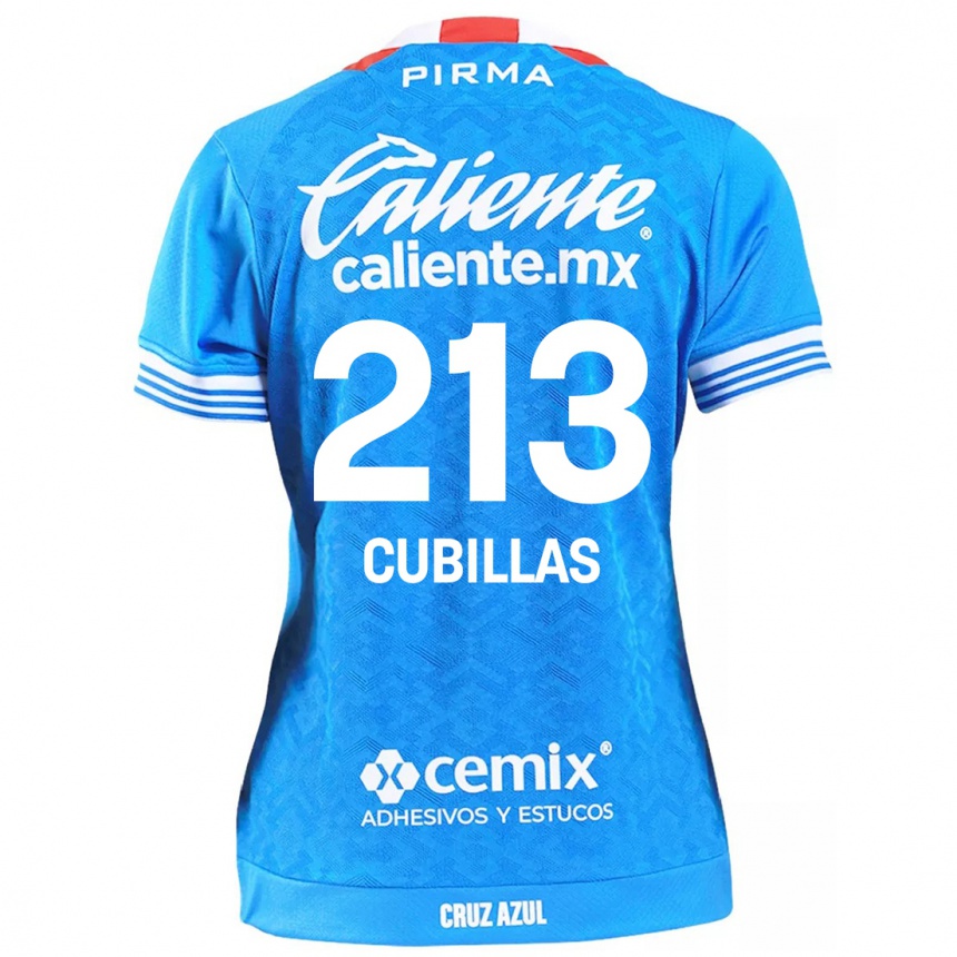 Kids Football Andre Cubillas #213 Sky Blue Home Jersey 2024/25 T-Shirt Australia