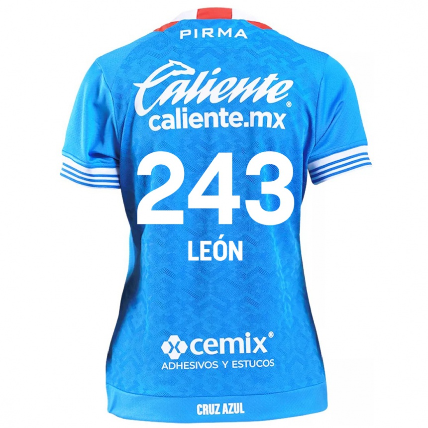 Kids Football Cristhian León #243 Sky Blue Home Jersey 2024/25 T-Shirt Australia