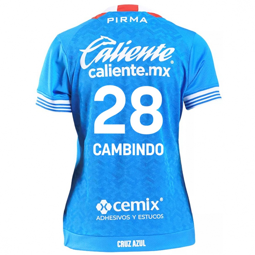 Kids Football Diber Cambindo #28 Sky Blue Home Jersey 2024/25 T-Shirt Australia