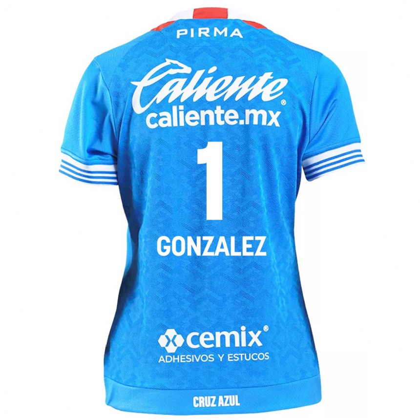 Kids Football Itzayana Gonzalez #1 Sky Blue Home Jersey 2024/25 T-Shirt Australia