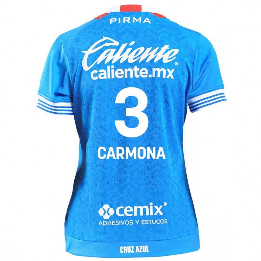 Kids Football Edith Carmona #3 Sky Blue Home Jersey 2024/25 T-Shirt Australia