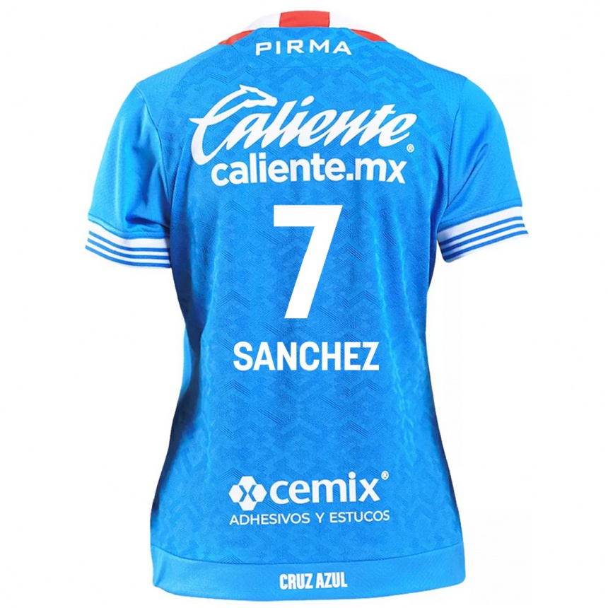 Kids Football Andrea Sanchez #7 Sky Blue Home Jersey 2024/25 T-Shirt Australia