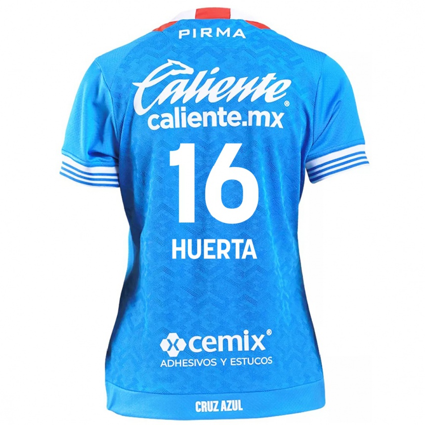 Kids Football Ana Gabriela Huerta #16 Sky Blue Home Jersey 2024/25 T-Shirt Australia