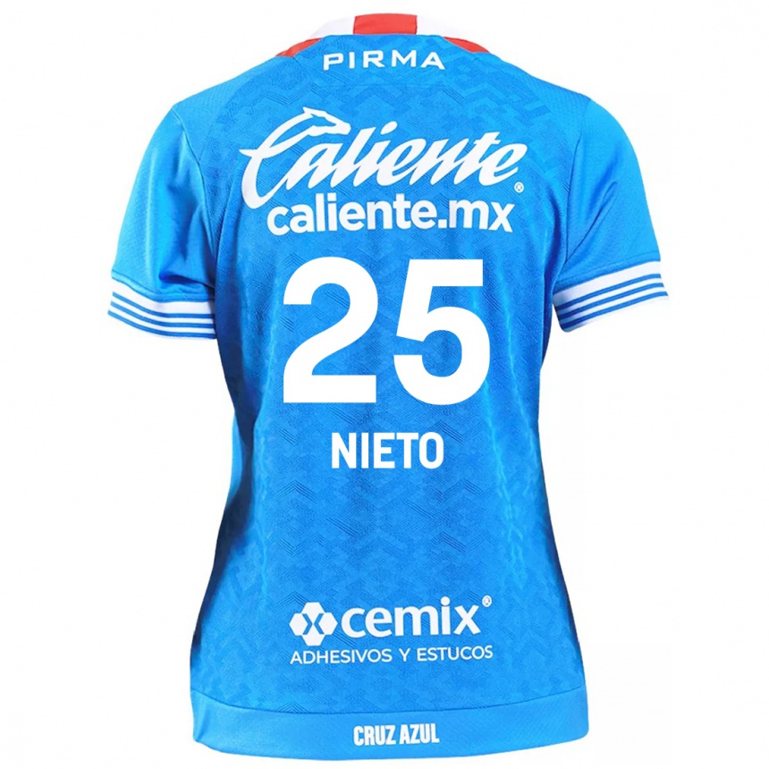 Kids Football Natsidieli Nieto #25 Sky Blue Home Jersey 2024/25 T-Shirt Australia