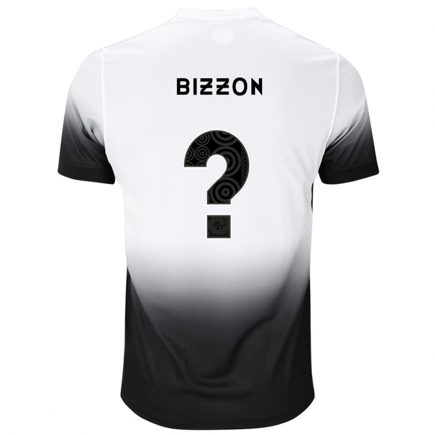 Kids Football Bizzon #0 White Black Home Jersey 2024/25 T-Shirt Australia