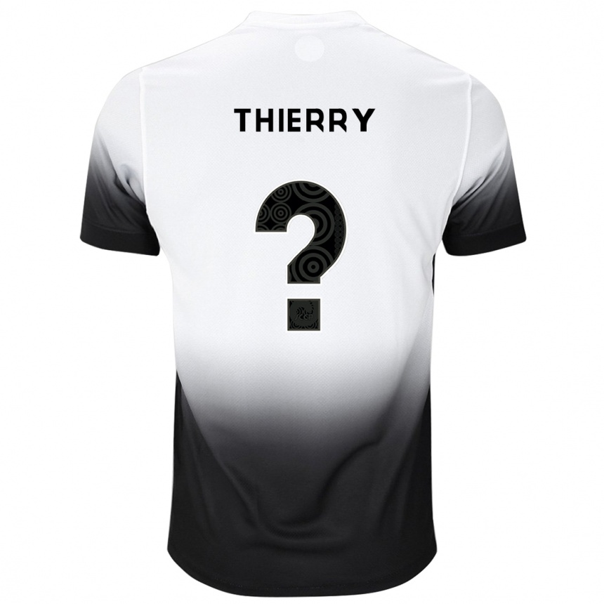 Kids Football Thierry #0 White Black Home Jersey 2024/25 T-Shirt Australia