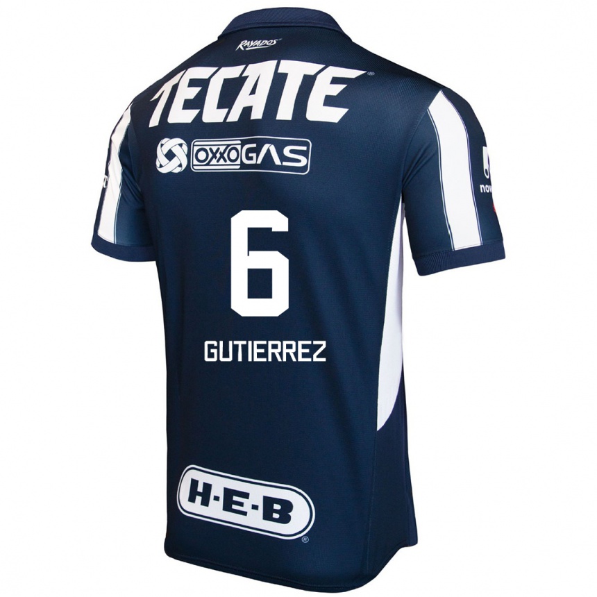 Kids Football Édson Gutiérrez #6 Blue Red White Home Jersey 2024/25 T-Shirt Australia