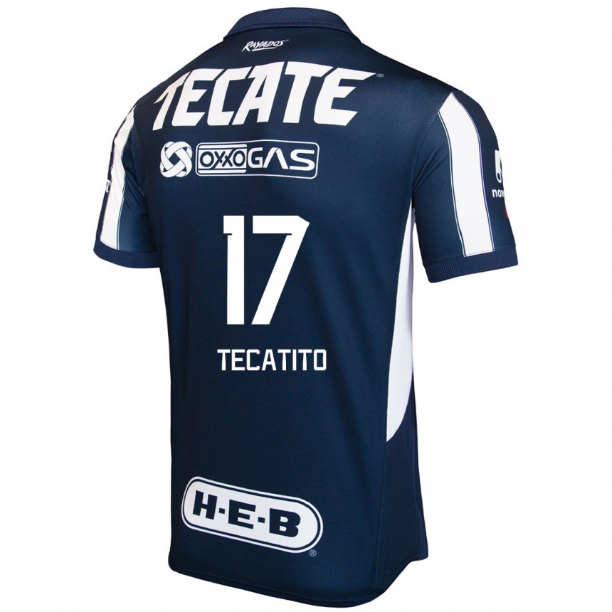 Kids Football Tecatito #17 Blue Red White Home Jersey 2024/25 T-Shirt Australia