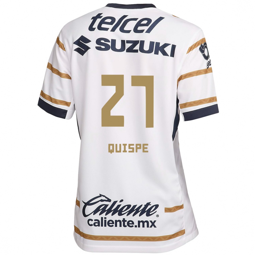 Kids Football Piero Quispe #27 White Obsidian Home Jersey 2024/25 T-Shirt Australia