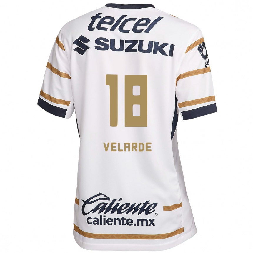 Kids Football Efrain Velarde #18 White Obsidian Home Jersey 2024/25 T-Shirt Australia