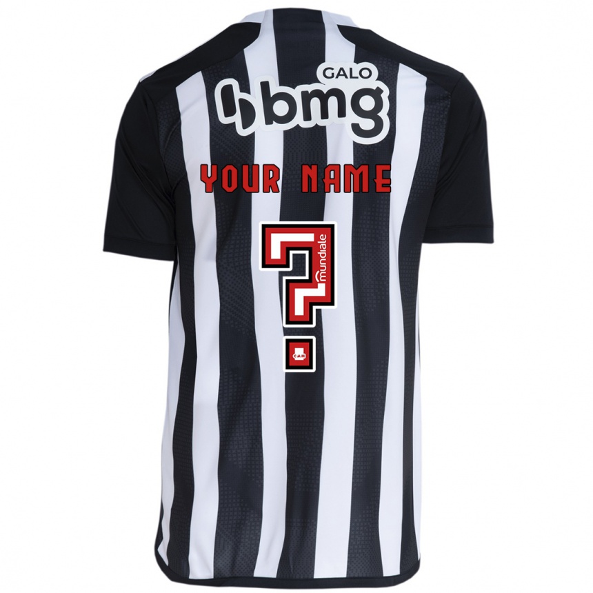 Kids Football Your Name #0 White Black Home Jersey 2024/25 T-Shirt Australia