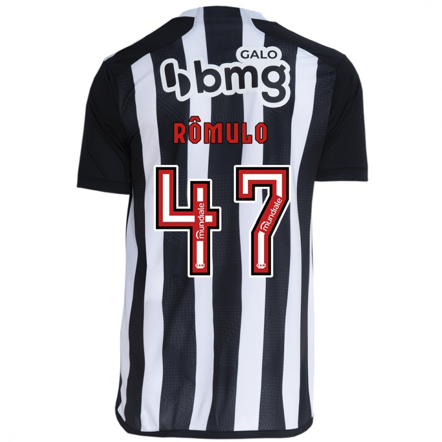 Kids Football Rômulo #47 White Black Home Jersey 2024/25 T-Shirt Australia