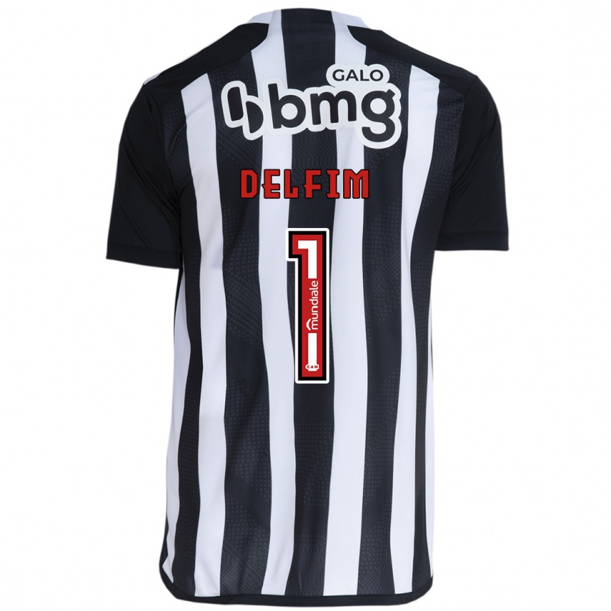 Kids Football Gabriel Delfim #1 White Black Home Jersey 2024/25 T-Shirt Australia