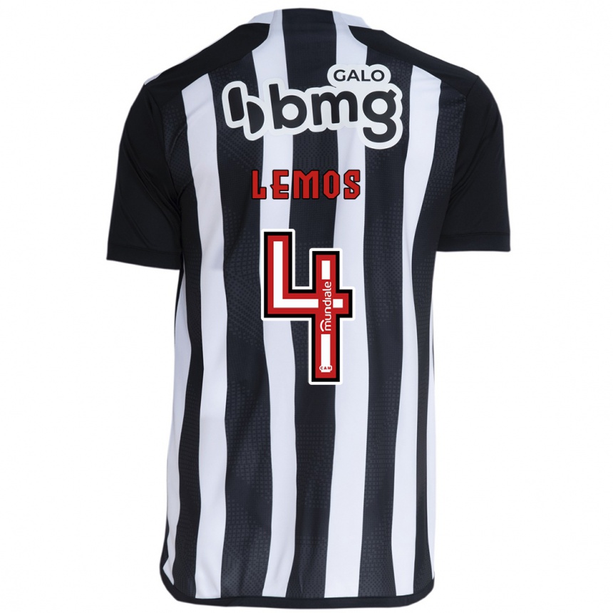 Kids Football Mauricio Lemos #4 White Black Home Jersey 2024/25 T-Shirt Australia