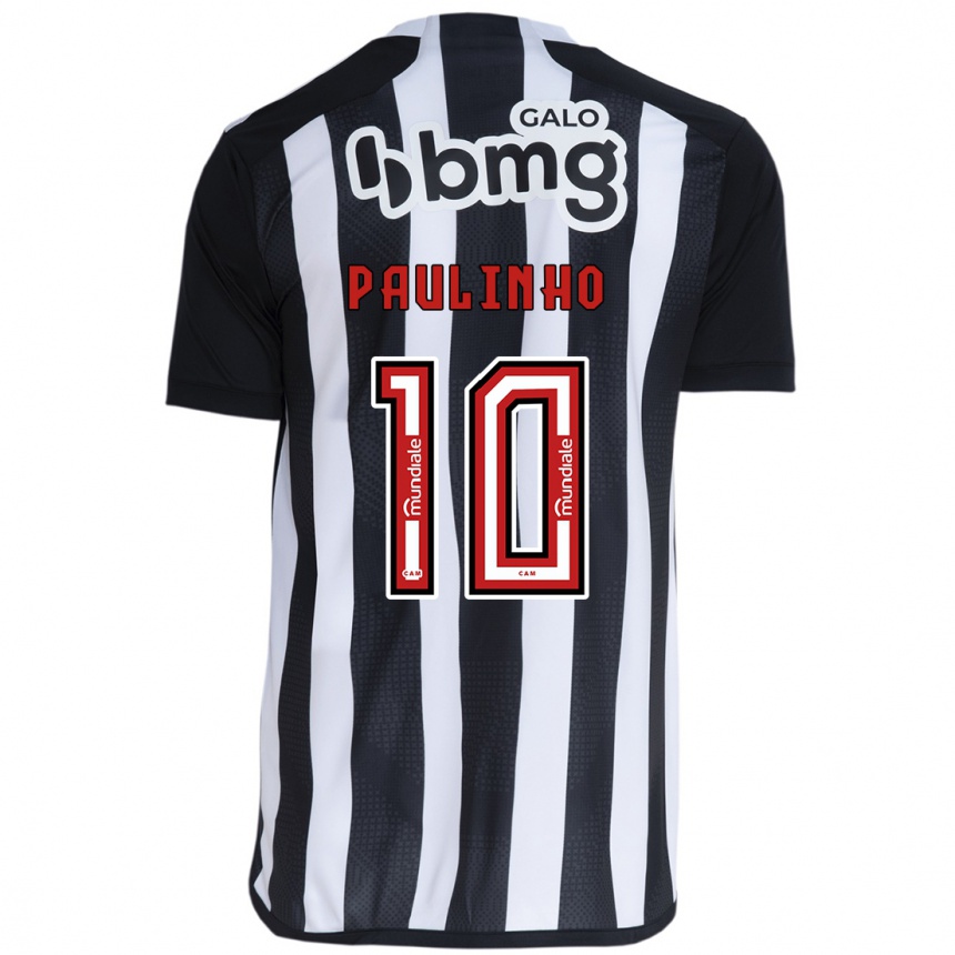 Kids Football Paulinho #10 White Black Home Jersey 2024/25 T-Shirt Australia