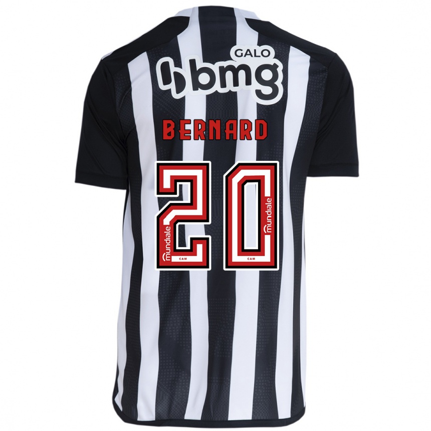 Kids Football Bernard #20 White Black Home Jersey 2024/25 T-Shirt Australia