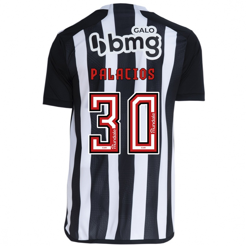 Kids Football Brahian Palacios #30 White Black Home Jersey 2024/25 T-Shirt Australia