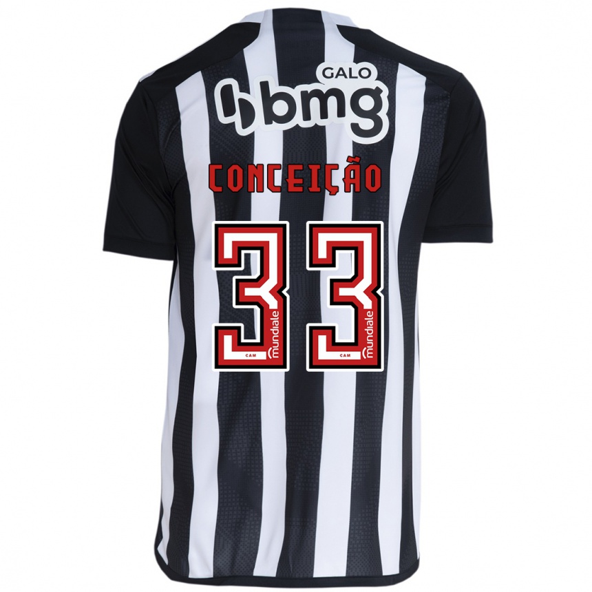 Kids Football Robert Conceição #33 White Black Home Jersey 2024/25 T-Shirt Australia