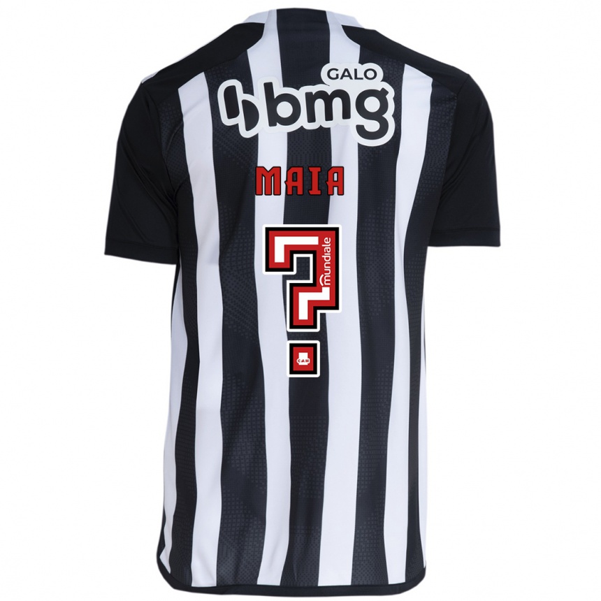 Kids Football Caio Maia #0 White Black Home Jersey 2024/25 T-Shirt Australia