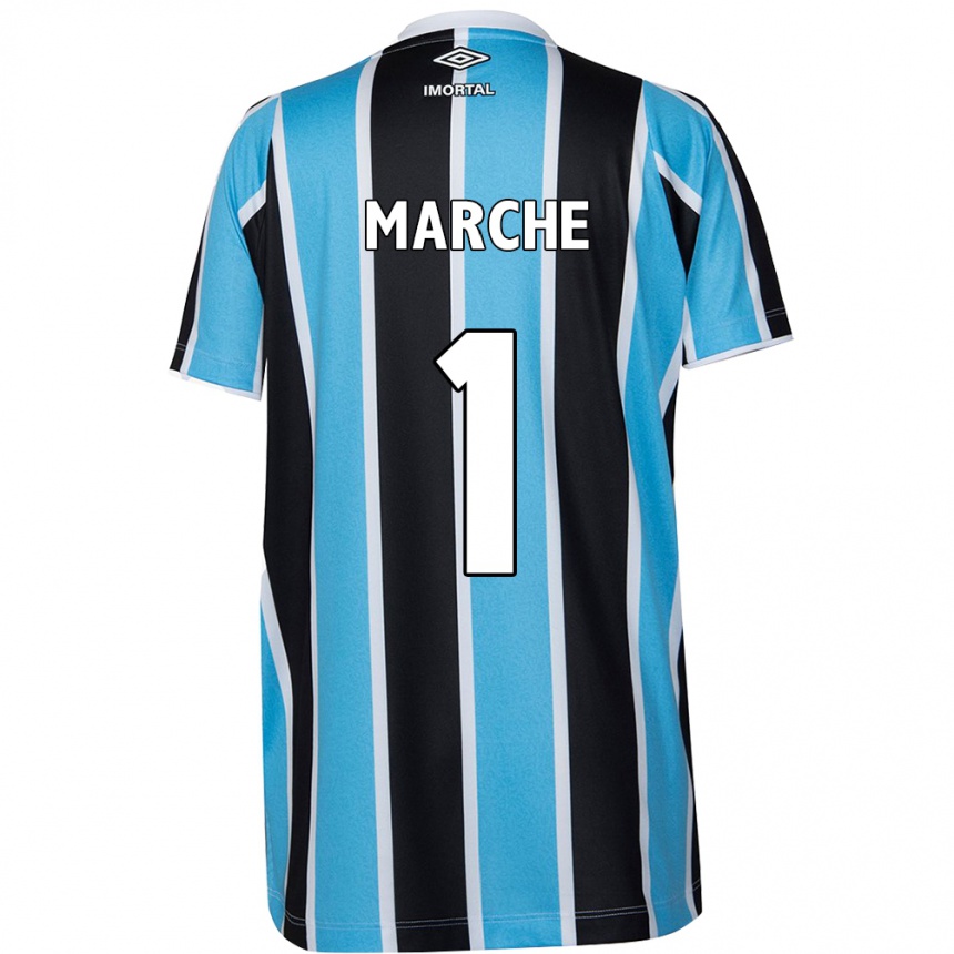 Kids Football Agustín Marchesín #1 Blue Black White Home Jersey 2024/25 T-Shirt Australia