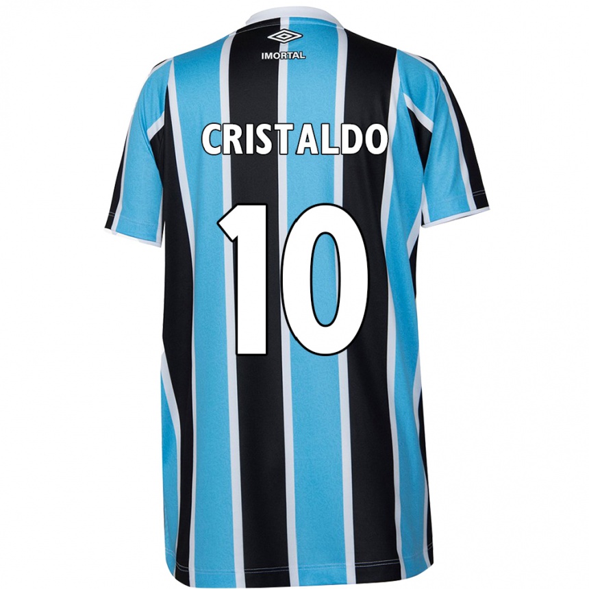 Kids Football Franco Cristaldo #10 Blue Black White Home Jersey 2024/25 T-Shirt Australia