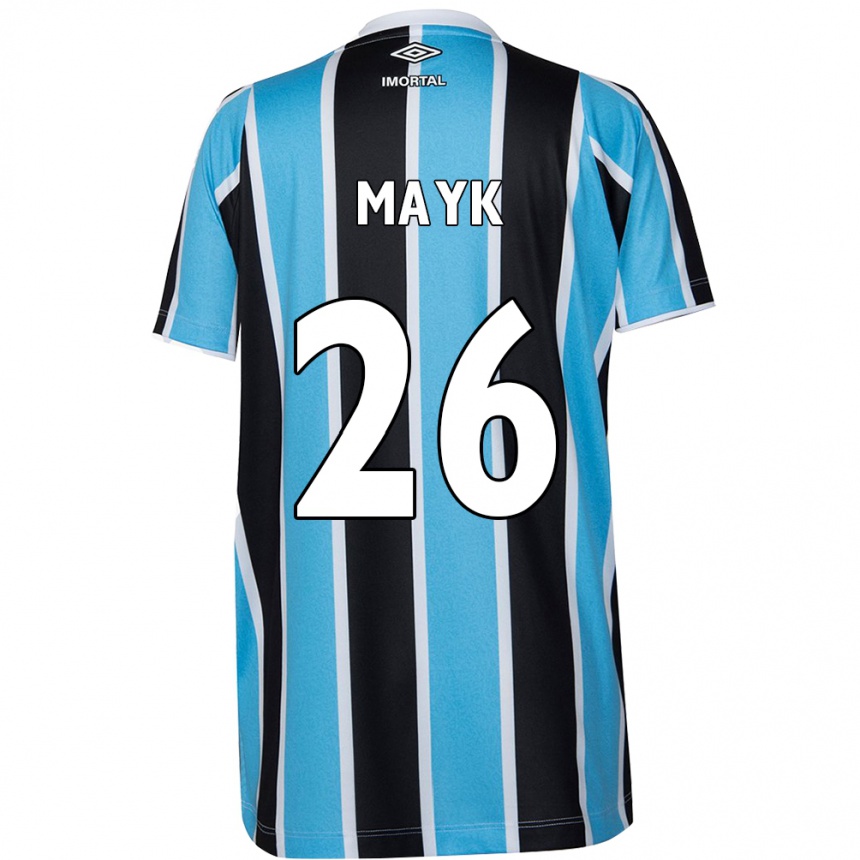 Kids Football Mayk #26 Blue Black White Home Jersey 2024/25 T-Shirt Australia