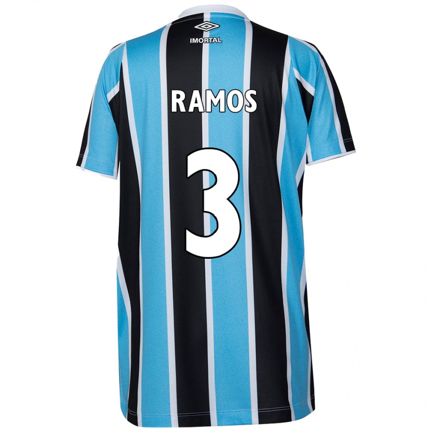 Kids Football João Ramos #3 Blue Black White Home Jersey 2024/25 T-Shirt Australia