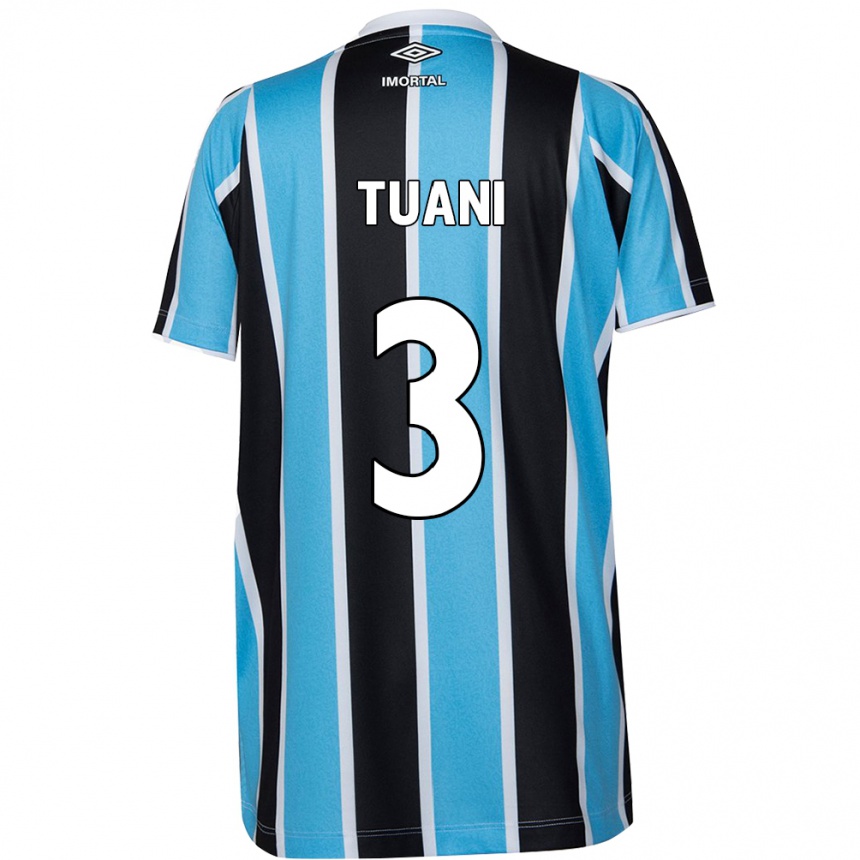 Kids Football Tuani #3 Blue Black White Home Jersey 2024/25 T-Shirt Australia