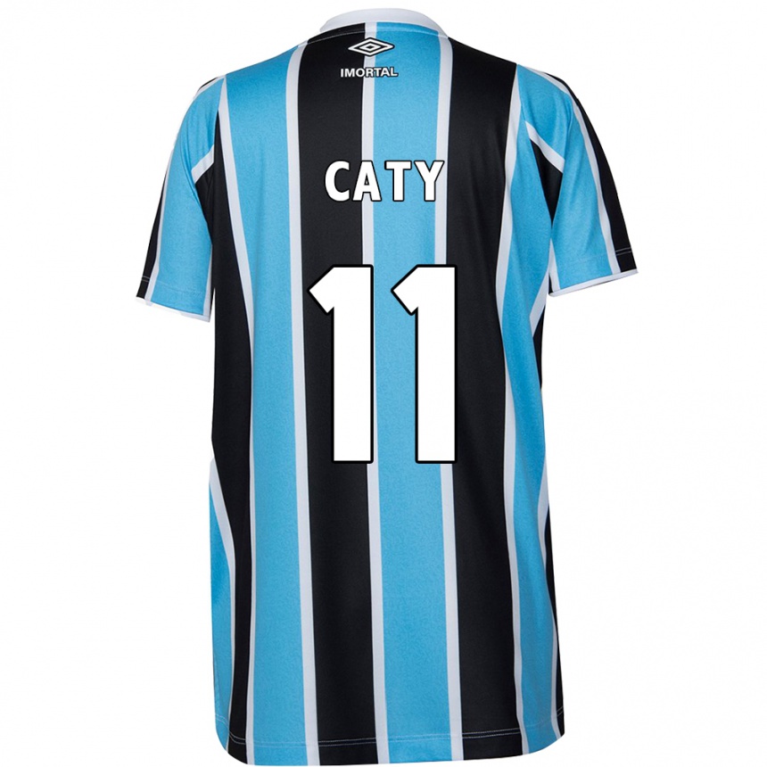 Kids Football Caty #11 Blue Black White Home Jersey 2024/25 T-Shirt Australia