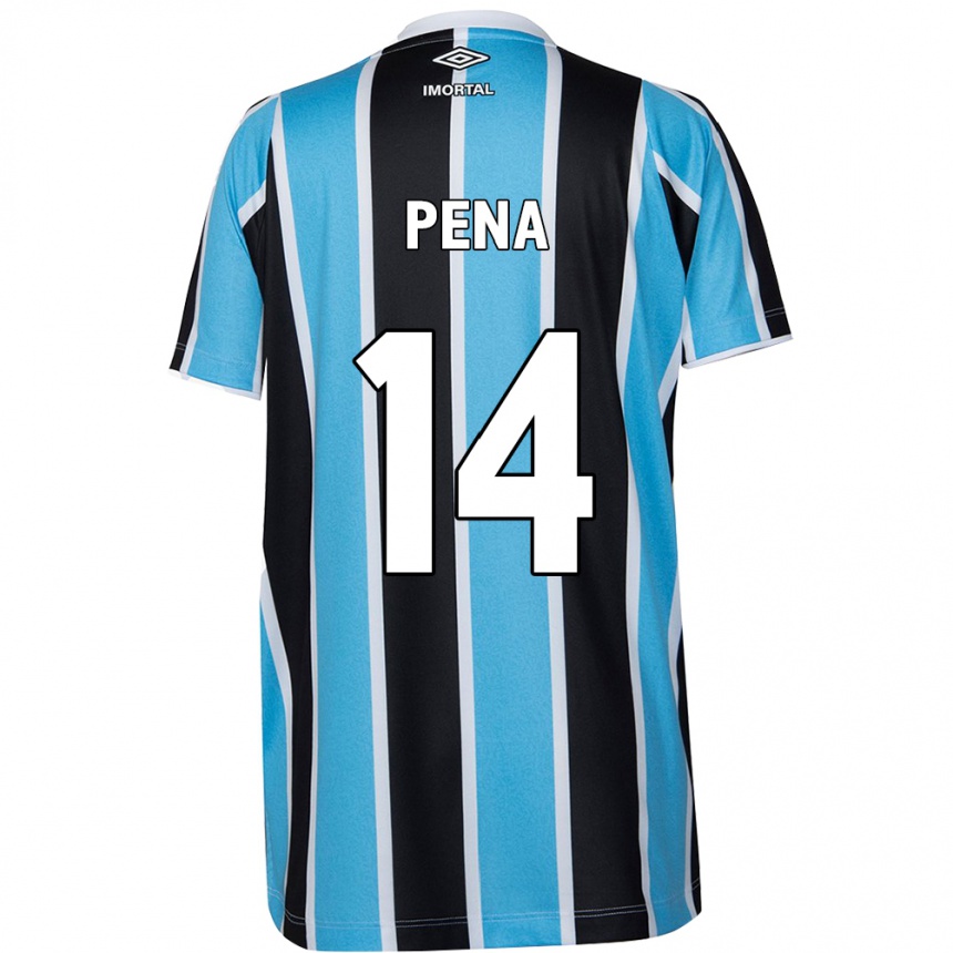 Kids Football Jessica Peña #14 Blue Black White Home Jersey 2024/25 T-Shirt Australia