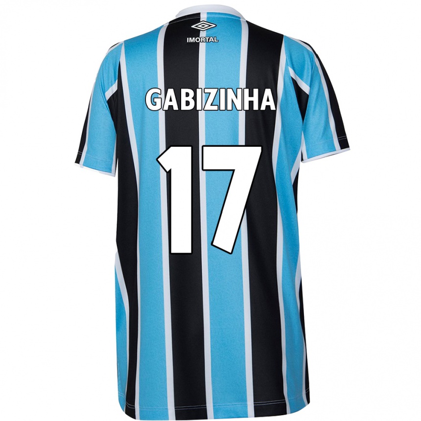 Kids Football Gabizinha #17 Blue Black White Home Jersey 2024/25 T-Shirt Australia