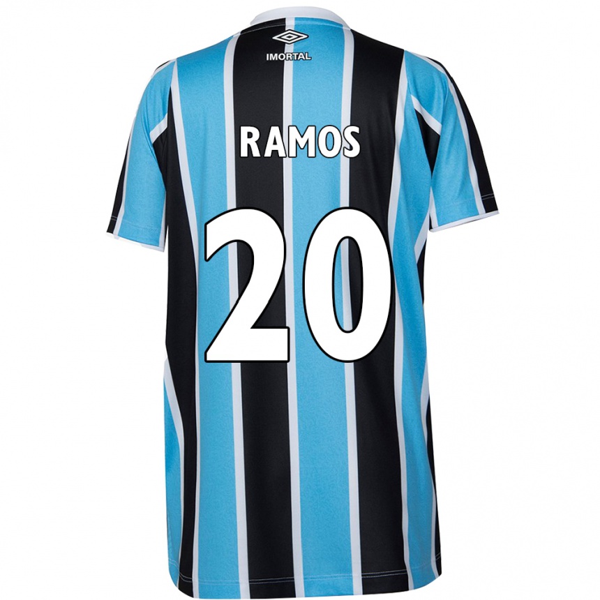 Kids Football Mónica Ramos #20 Blue Black White Home Jersey 2024/25 T-Shirt Australia