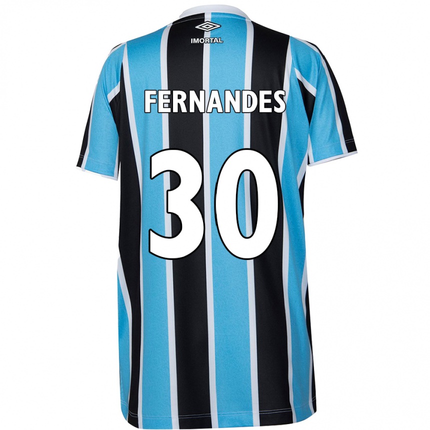 Kids Football Raquel Fernandes #30 Blue Black White Home Jersey 2024/25 T-Shirt Australia