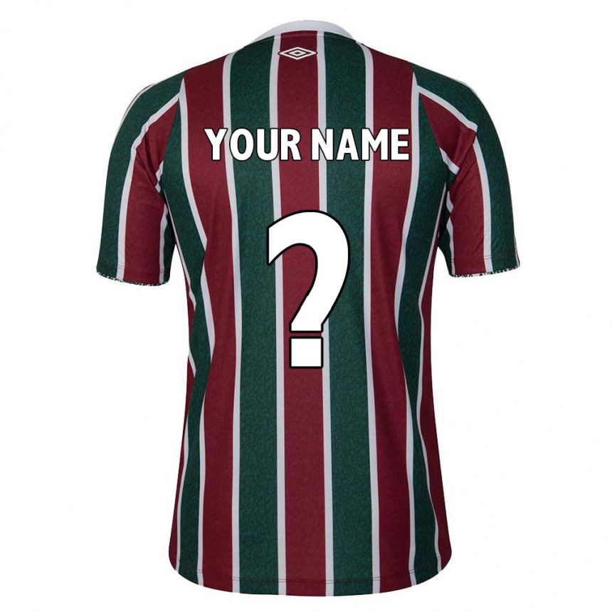 Kids Football Your Name #0 Green Maroon White Home Jersey 2024/25 T-Shirt Australia