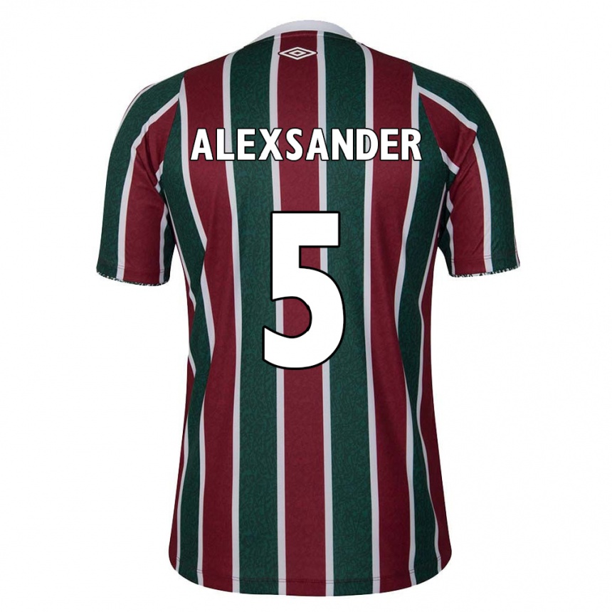 Kids Football Alexsander #5 Green Maroon White Home Jersey 2024/25 T-Shirt Australia