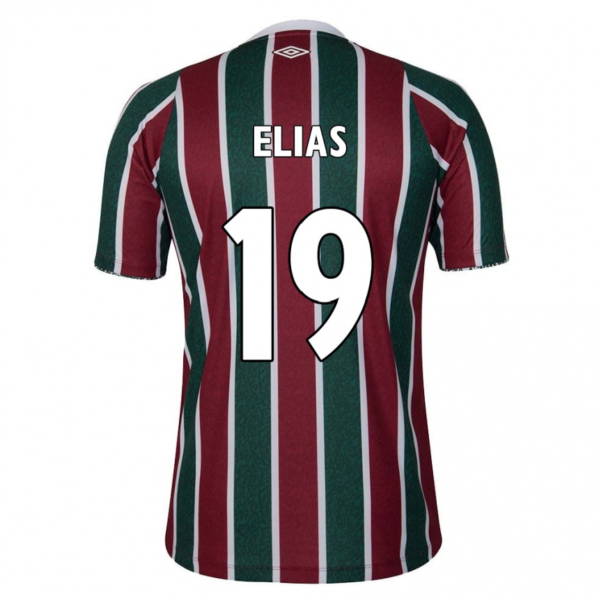 Kids Football Kauã Elias #19 Green Maroon White Home Jersey 2024/25 T-Shirt Australia