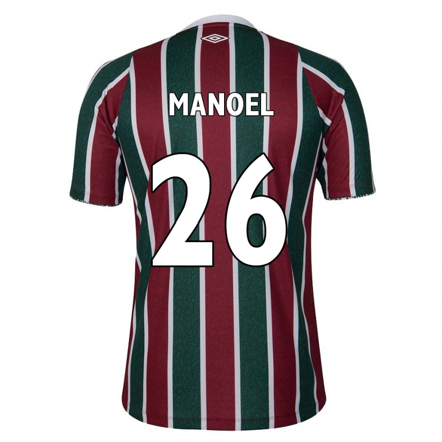 Kids Football Manoel #26 Green Maroon White Home Jersey 2024/25 T-Shirt Australia