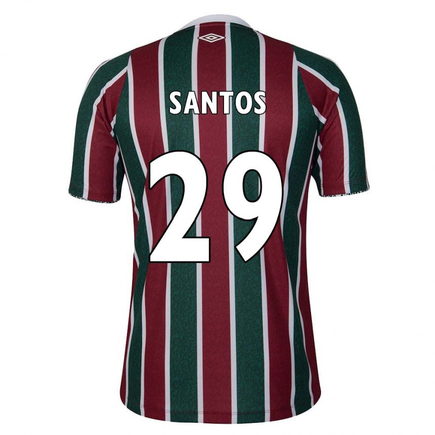 Kids Football Thiago Santos #29 Green Maroon White Home Jersey 2024/25 T-Shirt Australia