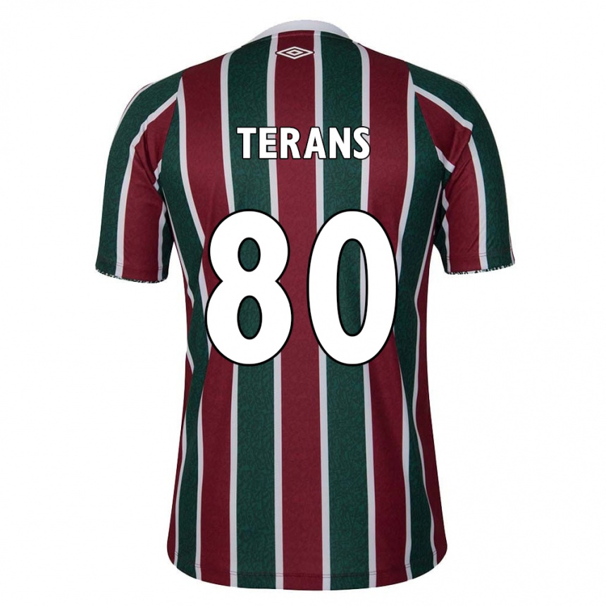 Kids Football David Terans #80 Green Maroon White Home Jersey 2024/25 T-Shirt Australia