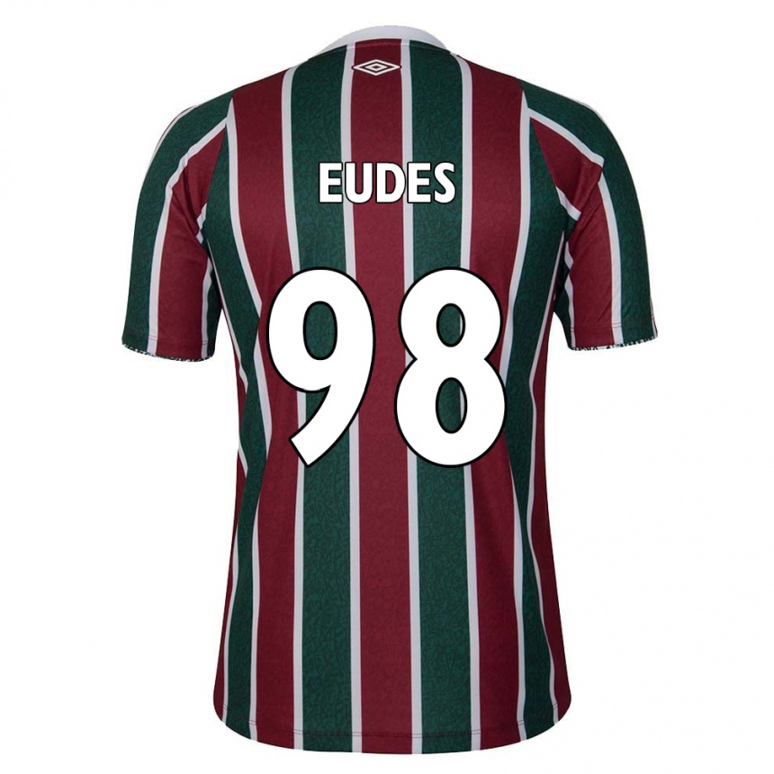 Kids Football Vitor Eudes #98 Green Maroon White Home Jersey 2024/25 T-Shirt Australia