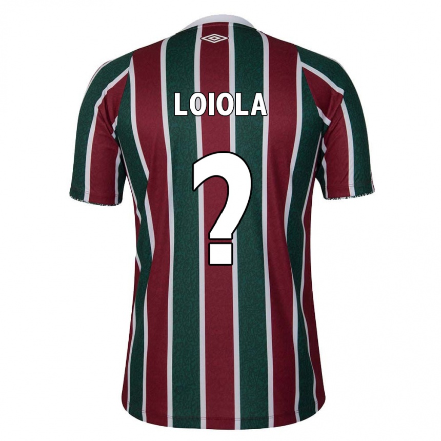 Kids Football João Loiola #0 Green Maroon White Home Jersey 2024/25 T-Shirt Australia